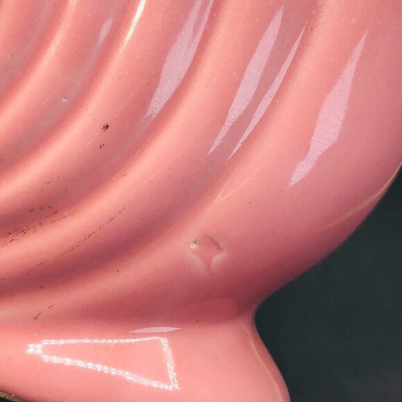 USA Pottery Dusty Rose Nautilus Shell Bud Vase Tropical Coastal Golden Girls - Picture 9 of 12